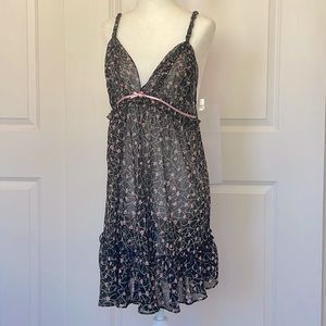 Vintage Oscar De La Renta Pink Label Sheer Nightie Medium